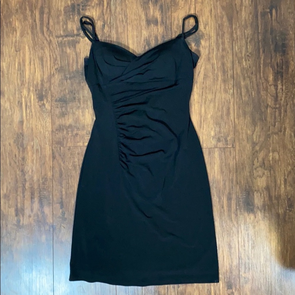 White House Black Market Tiny Strap Ruched Dress
